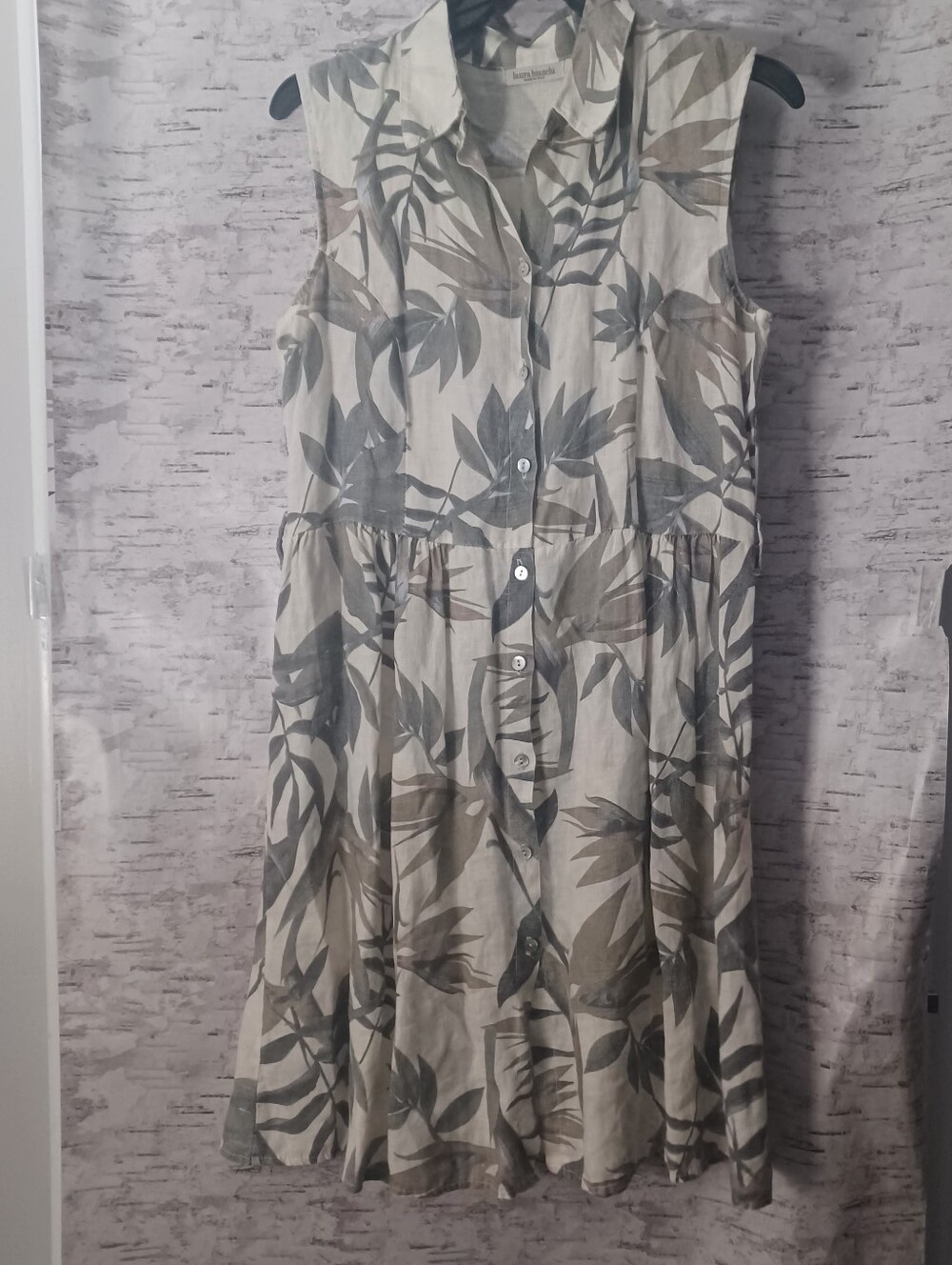 Laura Bianchi ITALY Linen shirt Dress Sz S